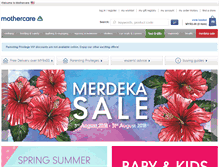 Tablet Screenshot of mothercare.com.my